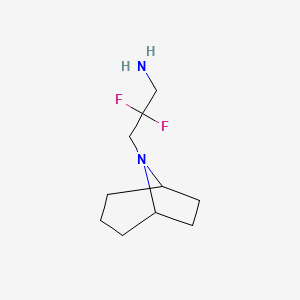 3-{8-Azabicyclo[3.2.1]octan-8-yl}-2,2-difluoropropan-1-amine