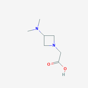 molecular formula C7H14N2O2 B13160152 2-[3-(Dimethylamino)azetidin-1-yl]acetic acid 