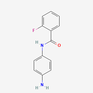 molecular formula C13H11FN2O B1316017 N-(4-氨基苯基)-2-氟苯甲酰胺 CAS No. 273384-72-8