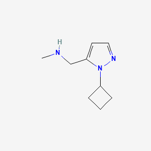 molecular formula C9H15N3 B13160187 [(1-Cyclobutyl-1H-pyrazol-5-yl)methyl](methyl)amine 