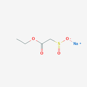 molecular formula C4H7NaO4S B13160194 Sodium 2-ethoxy-2-oxoethane-1-sulfinate 