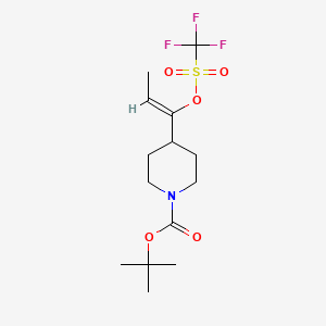 (Z)-tert-Butyl 4-(1-(((trifluoromethyl)sulfonyl)oxy)prop-1-en-1-yl)piperidine-1-carboxylate