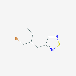 3-[2-(Bromomethyl)butyl]-1,2,5-thiadiazole