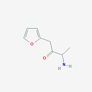 molecular formula C8H11NO2 B13160248 3-Amino-1-(furan-2-yl)butan-2-one 