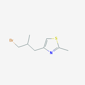 4-(3-Bromo-2-methylpropyl)-2-methyl-1,3-thiazole