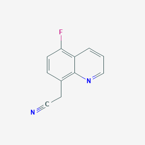 molecular formula C11H7FN2 B13160264 2-(5-Fluoroquinolin-8-yl)acetonitrile 