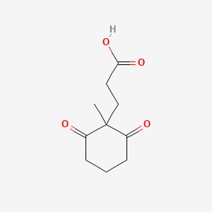 molecular formula C10H14O4 B13160269 3-(1-Methyl-2,6-dioxocyclohexyl)propanoic acid 