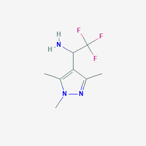 2,2,2-trifluoro-1-(trimethyl-1H-pyrazol-4-yl)ethan-1-amine