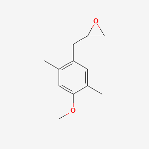 molecular formula C12H16O2 B13160298 2-[(4-Methoxy-2,5-dimethylphenyl)methyl]oxirane 