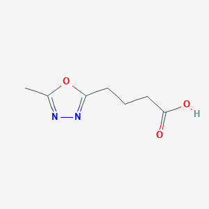 molecular formula C7H10N2O3 B13160305 4-(5-Methyl-1,3,4-oxadiazol-2-yl)butanoic acid 