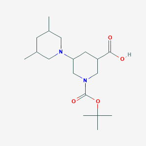 1-[(tert-Butoxy)carbonyl]-5-(3,5-dimethylpiperidin-1-yl)piperidine-3-carboxylic acid