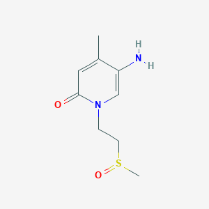 molecular formula C9H14N2O2S B13160352 5-Amino-1-(2-methanesulfinylethyl)-4-methyl-1,2-dihydropyridin-2-one 