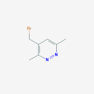 molecular formula C7H9BrN2 B13160367 4-(Bromomethyl)-3,6-dimethylpyridazine 