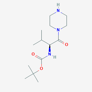 tert-butyl N-[(2S)-3-methyl-1-oxo-1-(piperazin-1-yl)butan-2-yl]carbamate