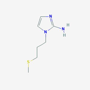 molecular formula C7H13N3S B13160409 1-[3-(Methylsulfanyl)propyl]-1H-imidazol-2-amine 