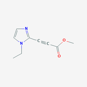 molecular formula C9H10N2O2 B13160413 Methyl 3-(1-ethyl-1H-imidazol-2-yl)prop-2-ynoate 