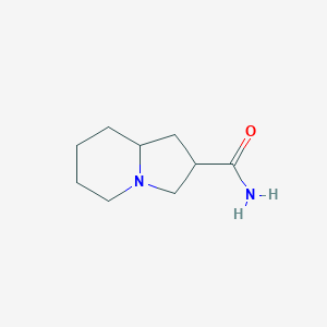 molecular formula C9H16N2O B13160433 Octahydroindolizine-2-carboxamide 