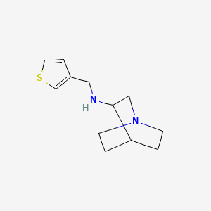 molecular formula C12H18N2S B13160450 N-(thiophen-3-ylmethyl)-1-azabicyclo[2.2.2]octan-3-amine 