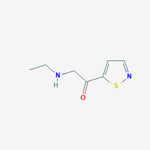 molecular formula C7H10N2OS B13160468 2-(Ethylamino)-1-(1,2-thiazol-5-yl)ethan-1-one 