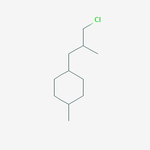 molecular formula C11H21Cl B13160477 1-(3-Chloro-2-methylpropyl)-4-methylcyclohexane 