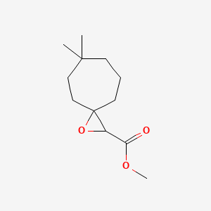 molecular formula C12H20O3 B13160500 Methyl 6,6-dimethyl-1-oxaspiro[2.6]nonane-2-carboxylate 