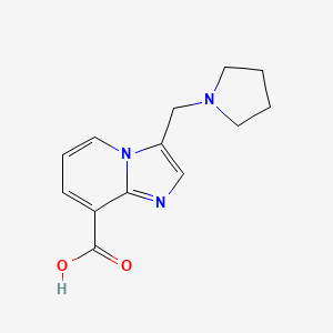 molecular formula C13H15N3O2 B13160526 3-(Pyrrolidin-1-ylmethyl)imidazo[1,2-a]pyridine-8-carboxylic acid CAS No. 929975-28-0