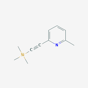 molecular formula C11H15NSi B1316054 2-Methyl-6-((trimethylsilyl)ethynyl)pyridine CAS No. 656800-40-7