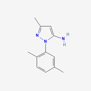 molecular formula C12H15N3 B13160542 1-(2,5-Dimethylphenyl)-3-methyl-1H-pyrazol-5-amine 