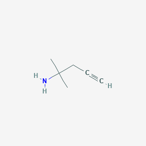 molecular formula C6H11N B13160551 2-Methylpent-4-yn-2-amine 