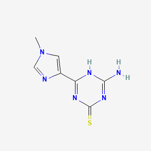 molecular formula C7H8N6S B13160561 4-Amino-6-(1-methyl-1H-imidazol-4-yl)-1,3,5-triazine-2-thiol 