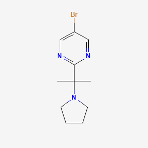 5-Bromo-2-[2-(pyrrolidin-1-yl)propan-2-yl]pyrimidine