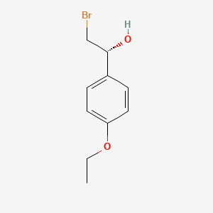 molecular formula C10H13BrO2 B13160582 (1R)-2-bromo-1-(4-ethoxyphenyl)ethanol 