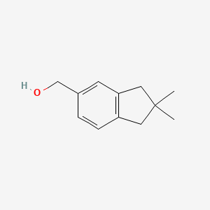 molecular formula C12H16O B13160590 (2,2-dimethyl-2,3-dihydro-1H-inden-5-yl)methanol 