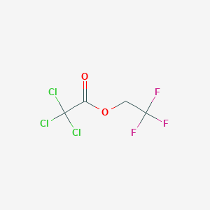 molecular formula C4H2Cl3F3O2 B13160599 2,2,2-Trifluoroethyl trichloroacetate CAS No. 13686-36-7