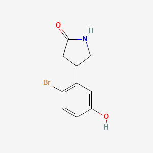 4-(2-Bromo-5-hydroxyphenyl)pyrrolidin-2-one