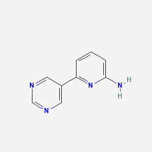 molecular formula C9H8N4 B13160633 6-(Pyrimidin-5-yl)pyridin-2-amine CAS No. 827589-03-7