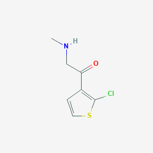 molecular formula C7H8ClNOS B13160637 1-(2-Chlorothiophen-3-yl)-2-(methylamino)ethan-1-one 