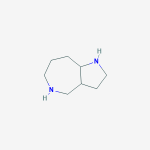 molecular formula C8H16N2 B13160643 Decahydropyrrolo[3,2-c]azepine 