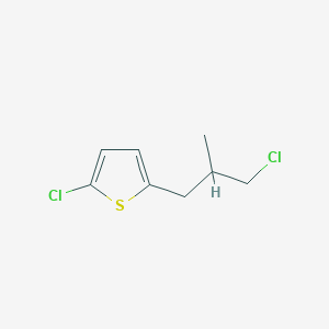 molecular formula C8H10Cl2S B13160650 2-Chloro-5-(3-chloro-2-methylpropyl)thiophene 