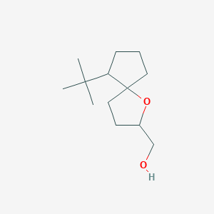 molecular formula C13H24O2 B13160677 {6-Tert-butyl-1-oxaspiro[4.4]nonan-2-yl}methanol 