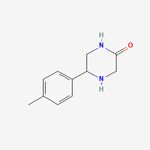 molecular formula C11H14N2O B13160687 5-(4-Methylphenyl)piperazin-2-one 