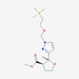 Methyl (2R,3R)-2-(1-{[2-(trimethylsilyl)ethoxy]methyl}-1H-pyrazol-3-yl)oxolane-3-carboxylate