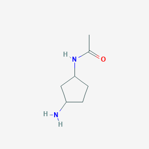 molecular formula C7H14N2O B13160708 N-(3-aminocyclopentyl)acetamide 