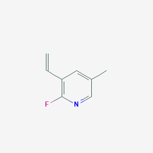 molecular formula C8H8FN B13160723 3-Ethenyl-2-fluoro-5-methylpyridine 