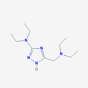 molecular formula C11H23N5 B13160736 5-[(Diethylamino)methyl]-N,N-diethyl-1H-1,2,4-triazol-3-amine 