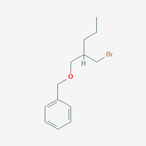 molecular formula C13H19BrO B13160740 (([2-(Bromomethyl)pentyl]oxy)methyl)benzene 