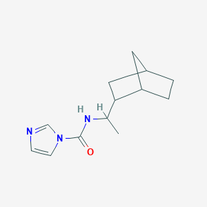 molecular formula C13H19N3O B13160748 N-(1-{bicyclo[2.2.1]heptan-2-yl}ethyl)-1H-imidazole-1-carboxamide 