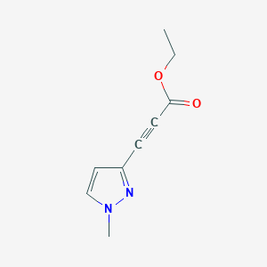 molecular formula C9H10N2O2 B13160750 Ethyl 3-(1-methyl-1H-pyrazol-3-yl)prop-2-ynoate 