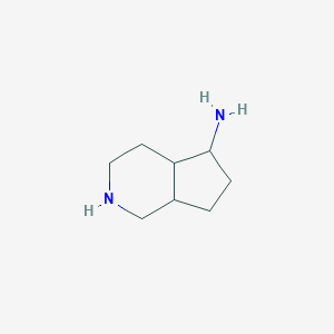 molecular formula C8H16N2 B13160760 Octahydro-1H-cyclopenta[C]pyridin-5-amine 