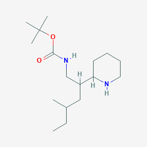 tert-butyl N-[4-methyl-2-(piperidin-2-yl)hexyl]carbamate